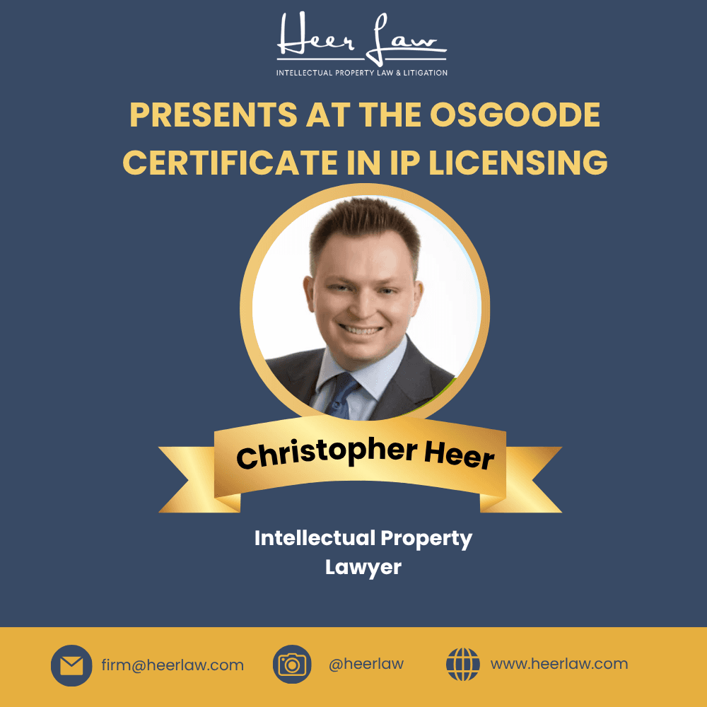 Christopher Heer Presents at the Osgoode Certificate