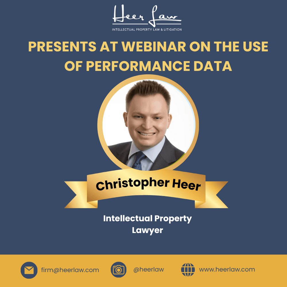 Christopher Heer Presents a Webinar on The Use of Performance Data