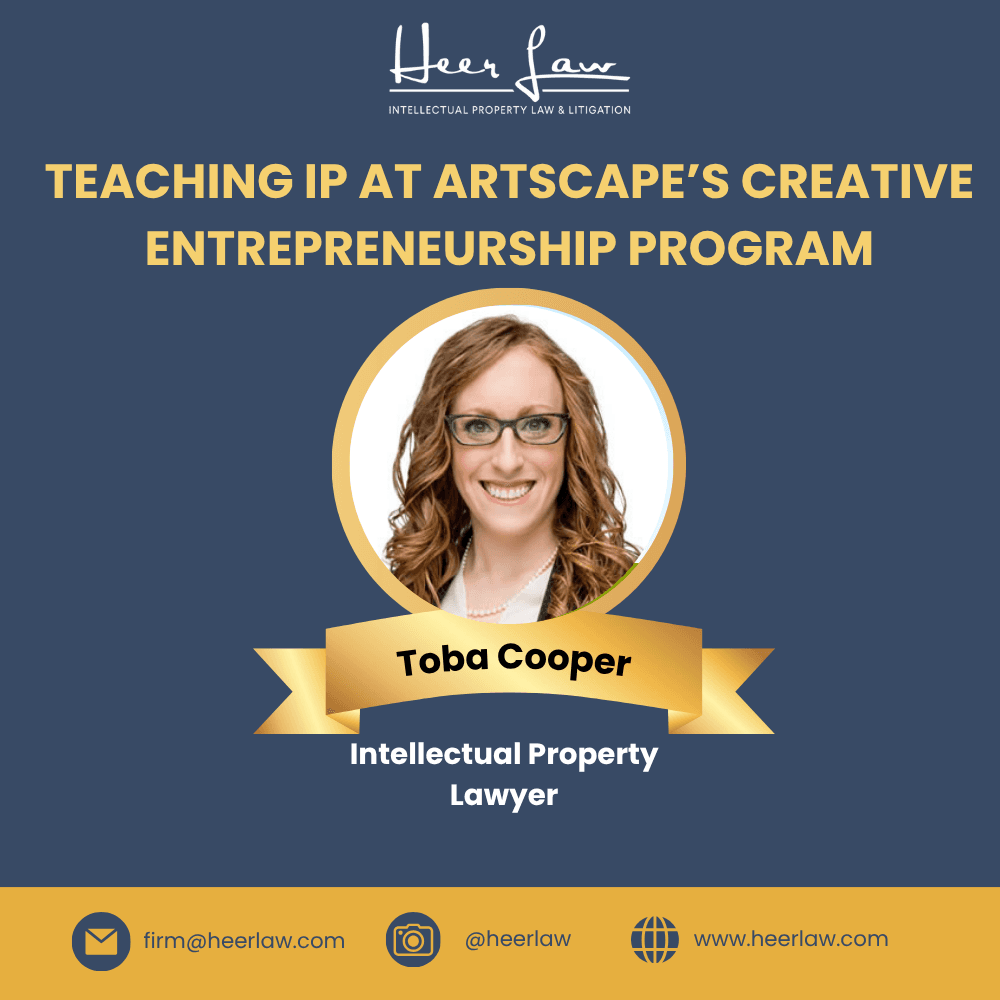 Toba Cooper Teaching IP at Artscape's Creative Entrepreneurship Program