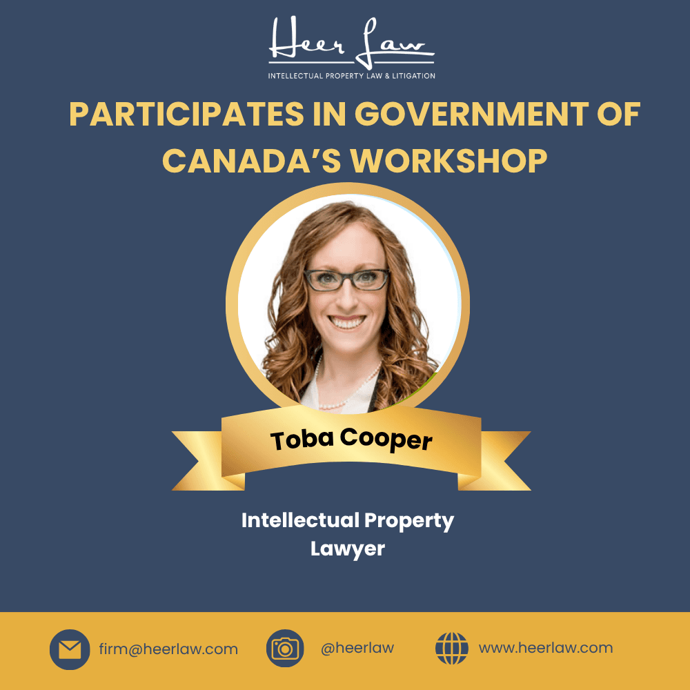 Toba Cooper Participates in Government of Canada Workshop